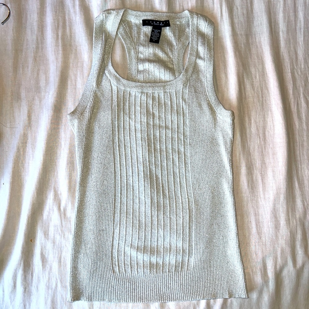 Silver sparkly tank top